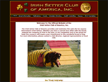 Tablet Screenshot of irishsetterclub.org